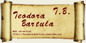 Teodora Bartula vizit kartica